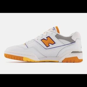 New Balance 550 White Vibrant Orange Mens Size 9.5 BB550WTO Sneakers Fashion